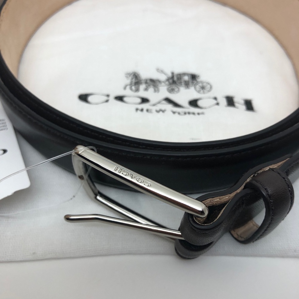 COACH Men’s Leather Brown Belt Size 40 NWT - Picture 4 of 7
